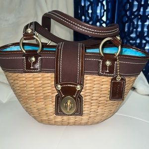 Coach wicker bag